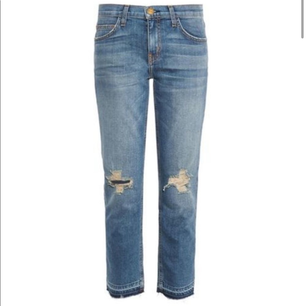 Current Elliott cropped straight leg jeans